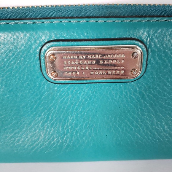 Marc By Marc Jacobs Blue Zip Around Wallet Large Continental Heavy Duty Quality - Picture 2 of 11